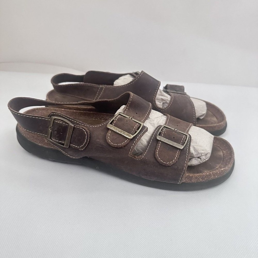 Claybrooke Outdoors Sandals Mens 11 Brown Leather Hiking Fisherman Comfort